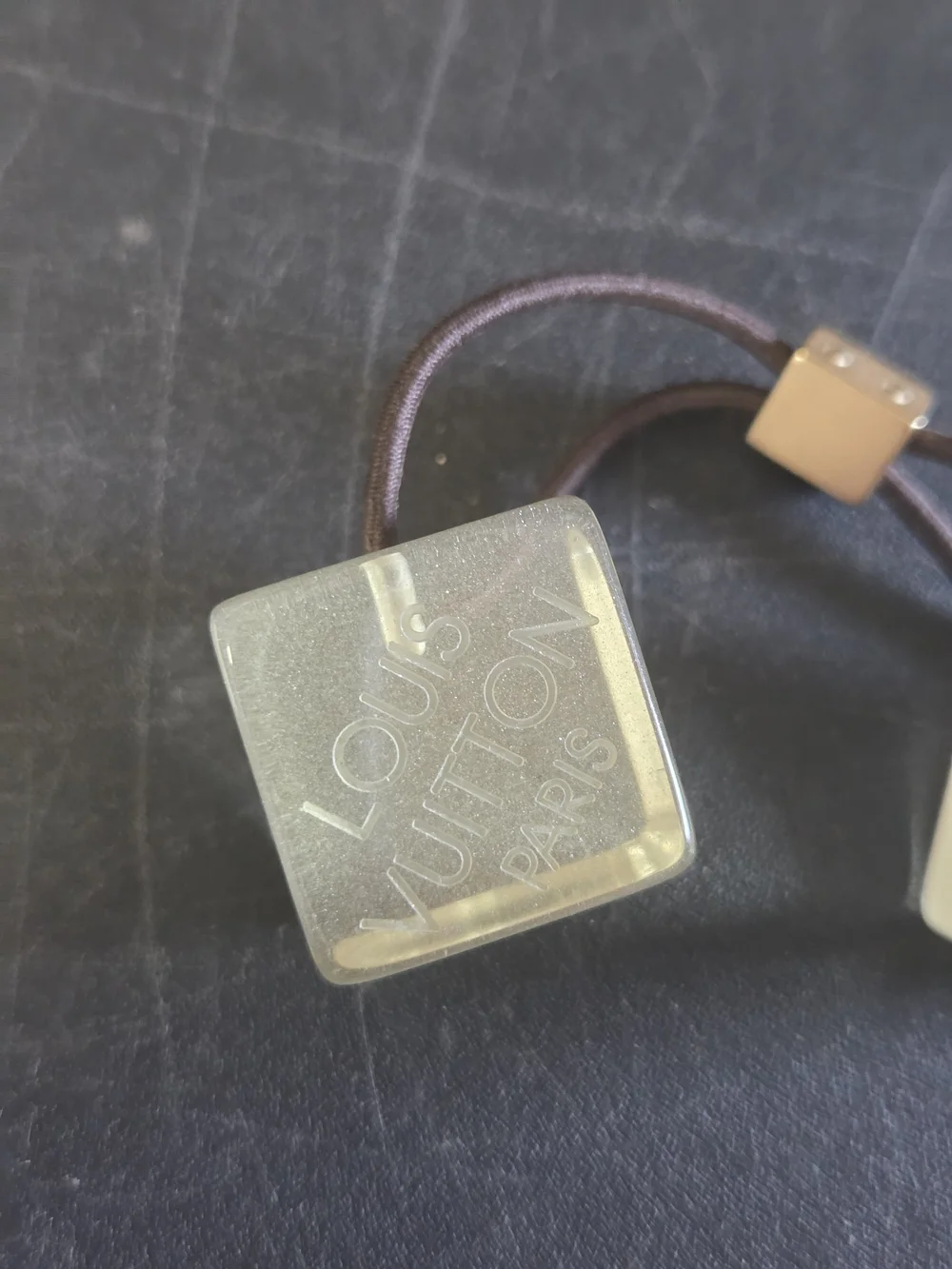 Louis Vuitton Elastine & Resin Cube Hair Tie (Scrunchie)